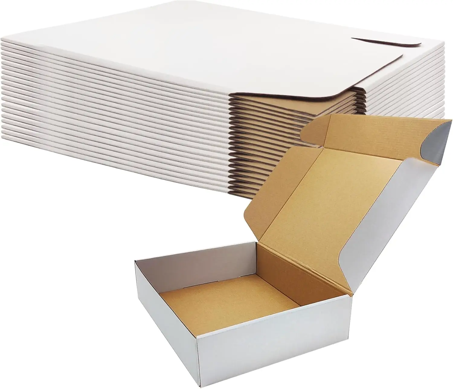 

13x10x3 Shipping Boxes, White Corrugated Cardboard Mailers for Packing, Storage, and DIY Crafts, Set of 20
