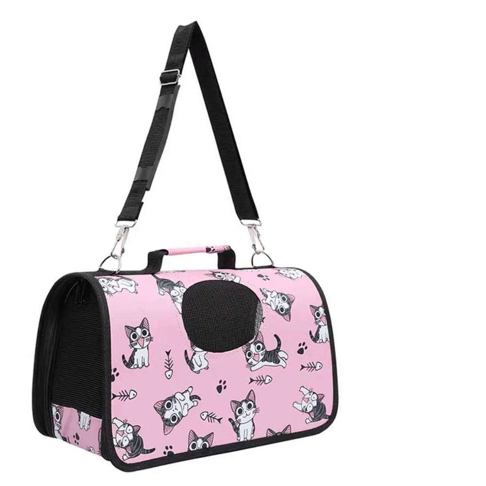 

Large Space Portable Pet Carrying Bag Breathable Shoulder Strap Pet Outing Bag Multi Functional Outdoor Use Foldable Cat Bag