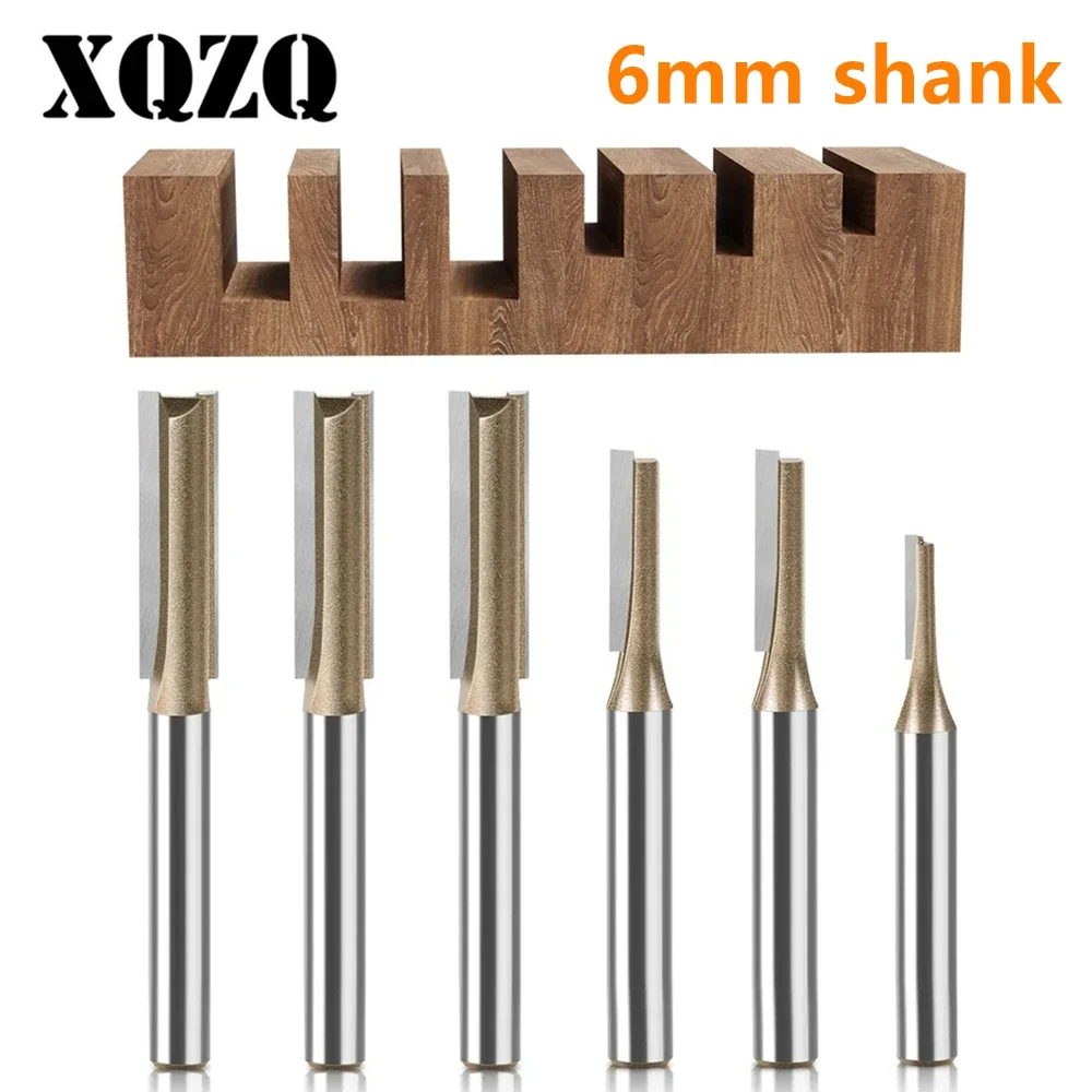 

Концевая фреза с прямым хвостовиком 6 мм, фреза с одной двойной канавкой, фреза из карбида вольфрама, фреза, деревообрабатывающий инструмент