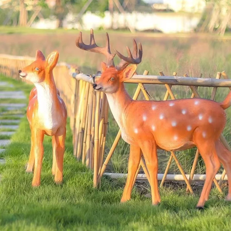 Deer Animals Outdoor Light Landscaping Modern Display Luxury Designer Xenomorph Lighting Trendy Luce Giardino Garden Decorations