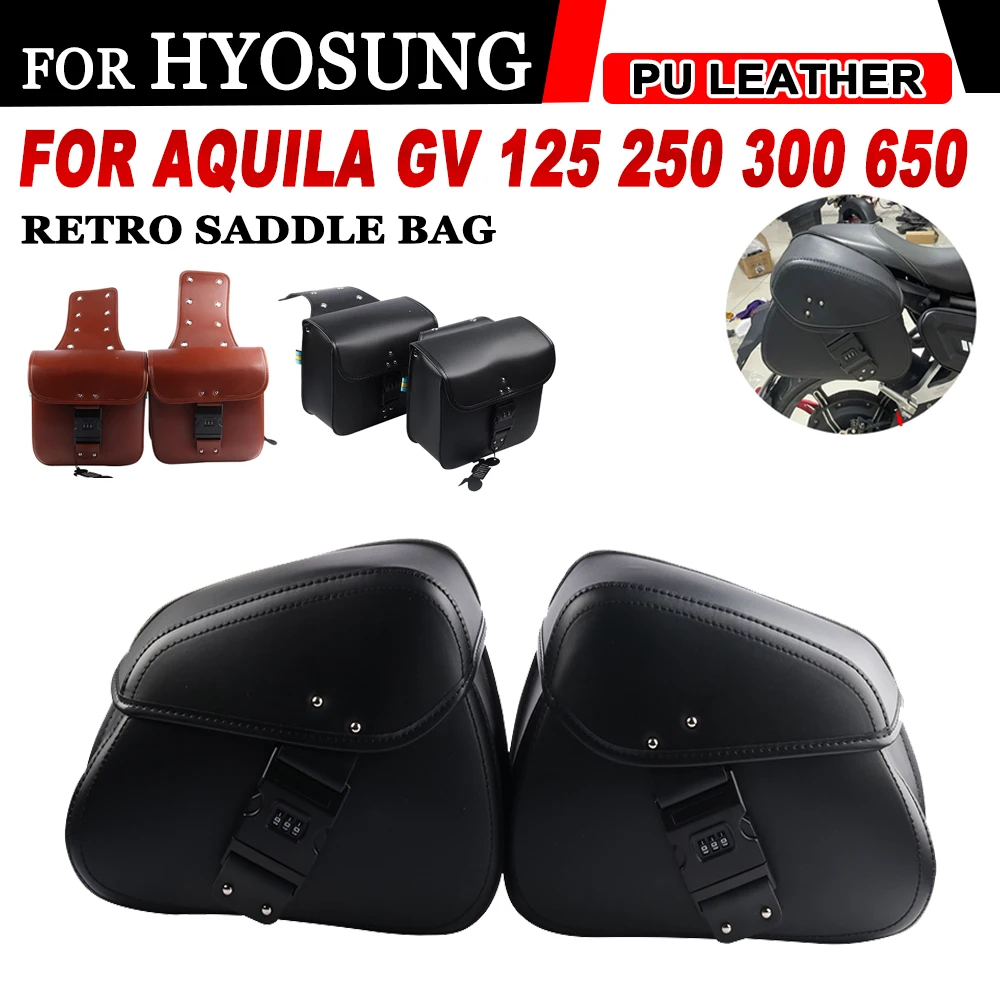 

For HYOSUNG Aquila GV300 GV250 GV300S GV650 GV 300 650 Accessories Waterproof Side Bag Luggage Retro Saddle Bag Tool Storage Bag