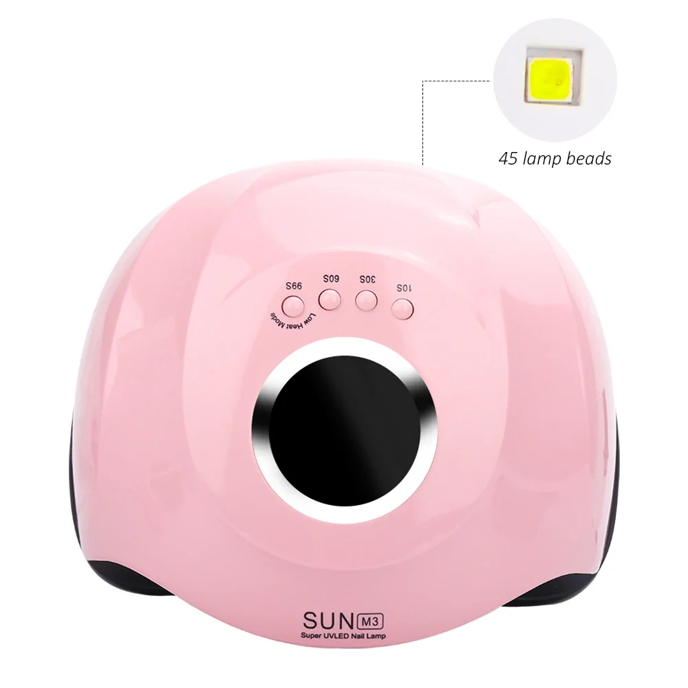 SUN M3 180W Smart UV LED Nail Lamp 45Pcs Led Beads LCD Display Nail Dryer for Curing Gel Polish Quick Drying Nail Manicure Tools