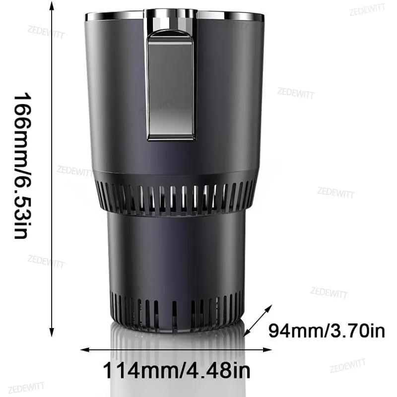 12V 2 in 1 Car Heating Cooling Cup Home Vehicle Dual Use Portable Smart Cold Hot Cup for Travel Office Drink Warmer Cooler