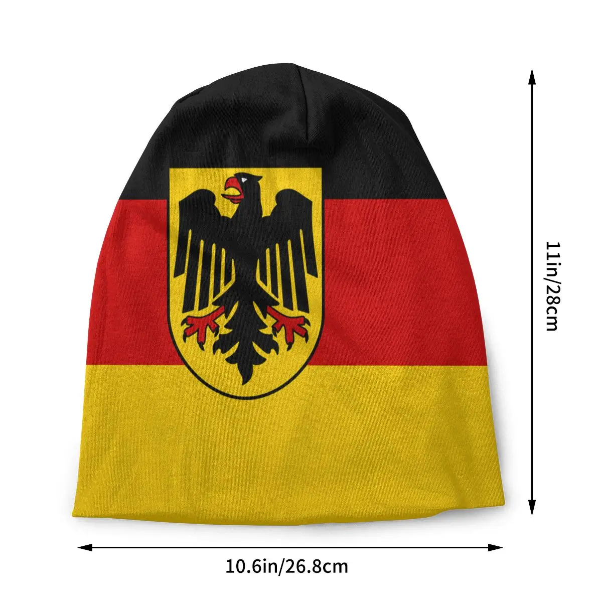 Custom Unisex Winter Warm Bonnet Homme Knitting Hats Street Germany Flag Beanie Cap Outdoor German Patriotic Beanies Caps For