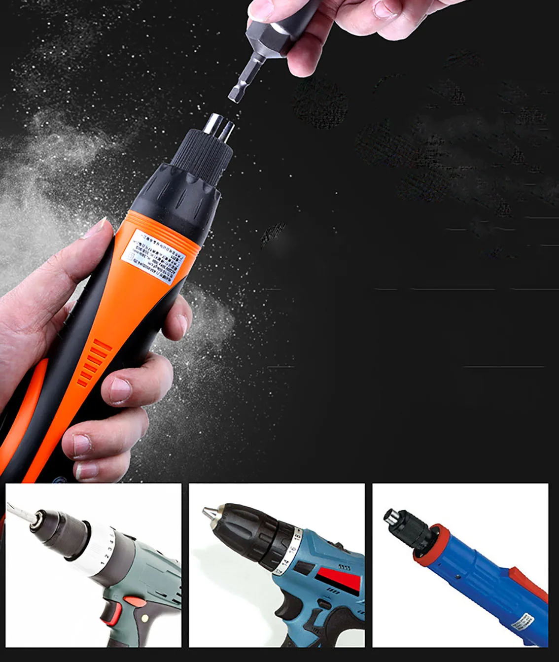 1Pcs 80mmLong 30mm Deep Wind Screwdriver Socket Electric Drill Wrench Nut Driver Electric screwdriver Hexagonal Screwdriver Head