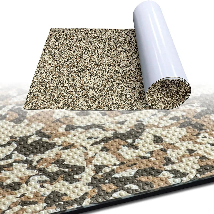 

2400x450x6mm EVA Foam Faux Teak Boat Decking Mat Camouflage Sheet Yacht Flooring Anti Skid 2-Layer Self Adhesive Vehicle Pad