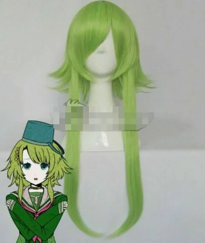 Your Turn to Die Kanna Kizuchi Зеленый парик для косплея