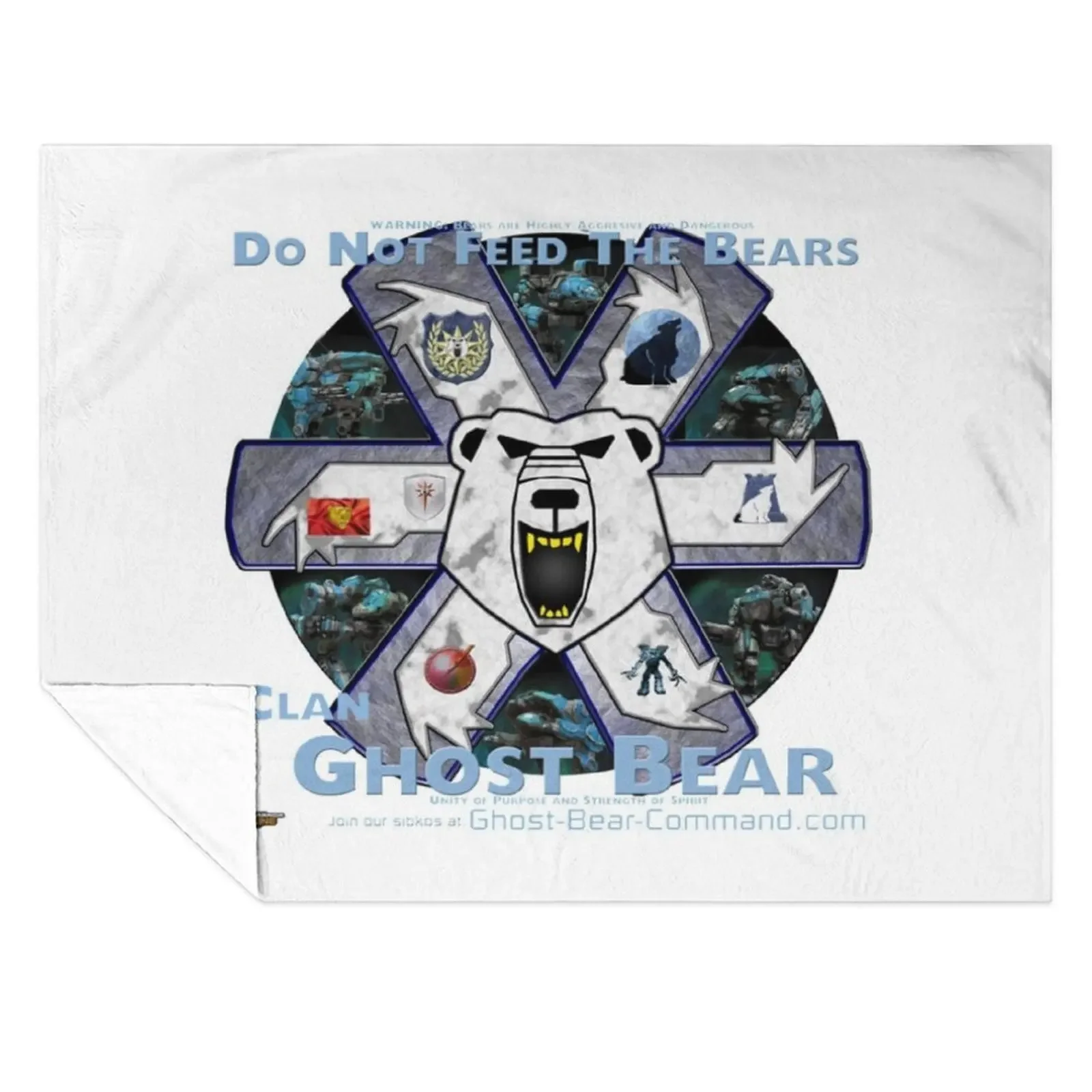 

Clan Ghost Bear Recruitment Poster Q2.14 Throw Blanket Hairy Large Comforter Thin Blankets