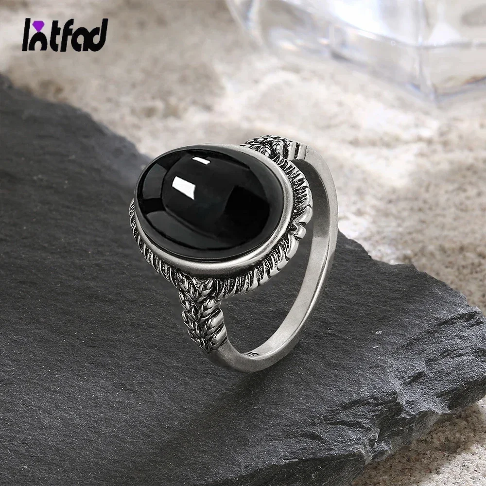 

New Style Fashion 925 Silver Oval High Quality Ring for Men Women Gifts Fashion Fine Jewelr Black onyxy