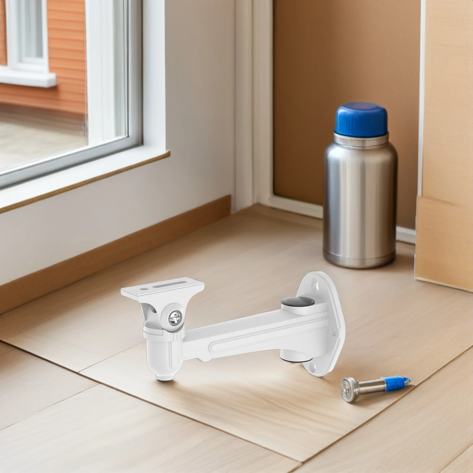 

Camera Wall Bracket Adjustable 360 Degree For Indoor Outdoor Security Cctv Use Security Camera Wall Mount White Hardware