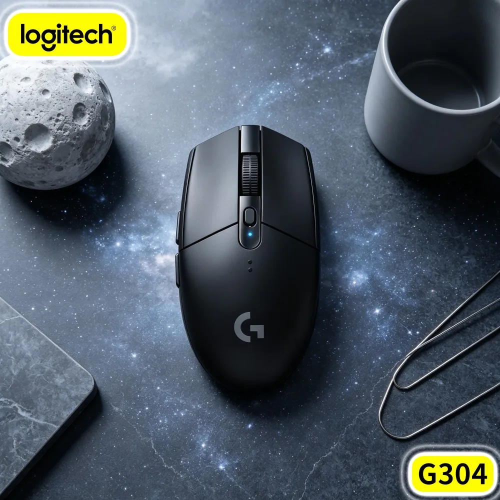 Logitech G304 LIGHTSPEED Wireless Gaming Mouse HERO Sensor Deliver Uniform Accuracy At Every DPI Step For Desktop Home Gamer