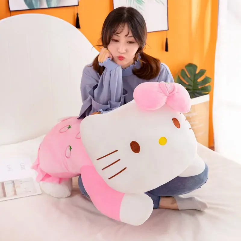 New Kawaii Hello Kitty Plush Toy Stuffed Animal Pillow KT cat Doll Children Plushies Home Decoration Girls Birthday Gift Kid