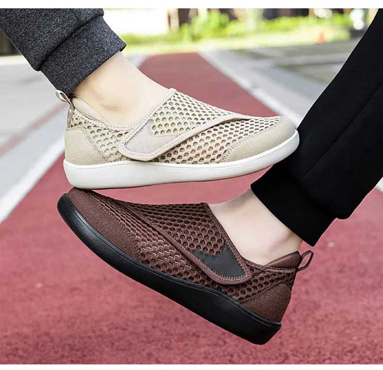 Neue Modische Herren-Sneaker Atmungsaktive Paar-Schuhe mit Breiter Zehenbox Barfußschuhe Bequeme Diabetiker-Schuhe Mesh Herren Freizeitschuhe zum Gehen – Detail 15