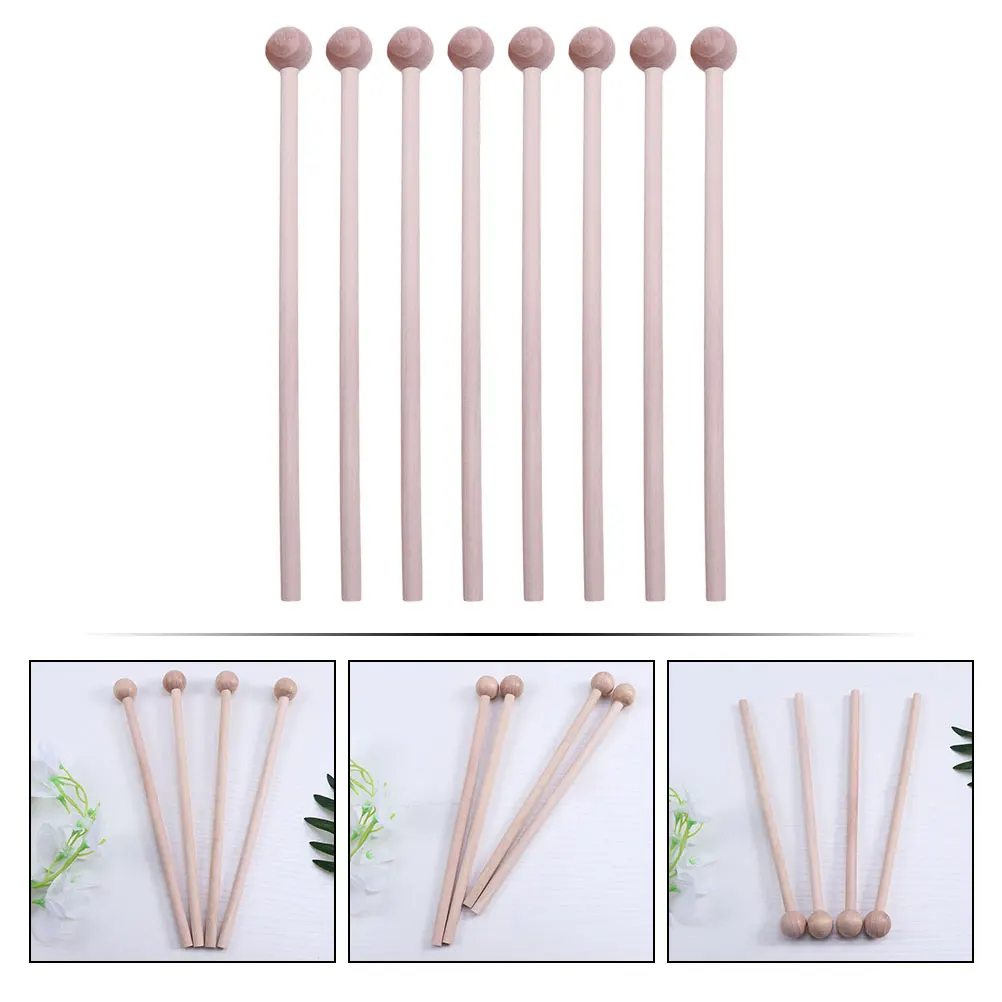 

8 Pcs Percussion Stick Music Accessories Drumstick 5a Musical Chopsticks Pad Practice Instruments Drumsticks Wood Child