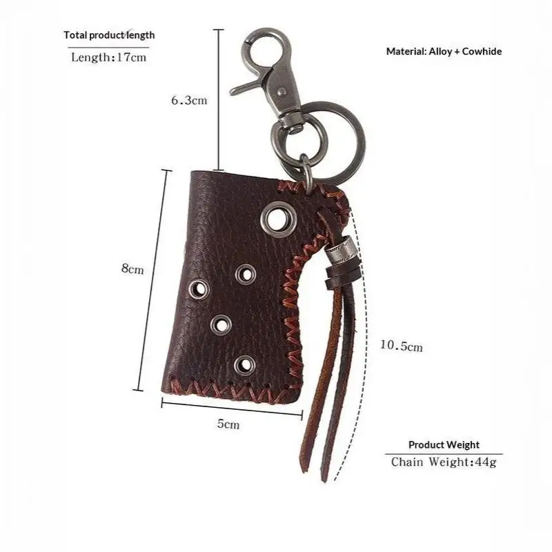 Kreatives Personalisiertes Feuerzeug-Etui aus Rindsleder, Retro-Street-Feuerzeug-Etui, Gürteltasche mit Schlüsselring-Zubehör – Detail 7