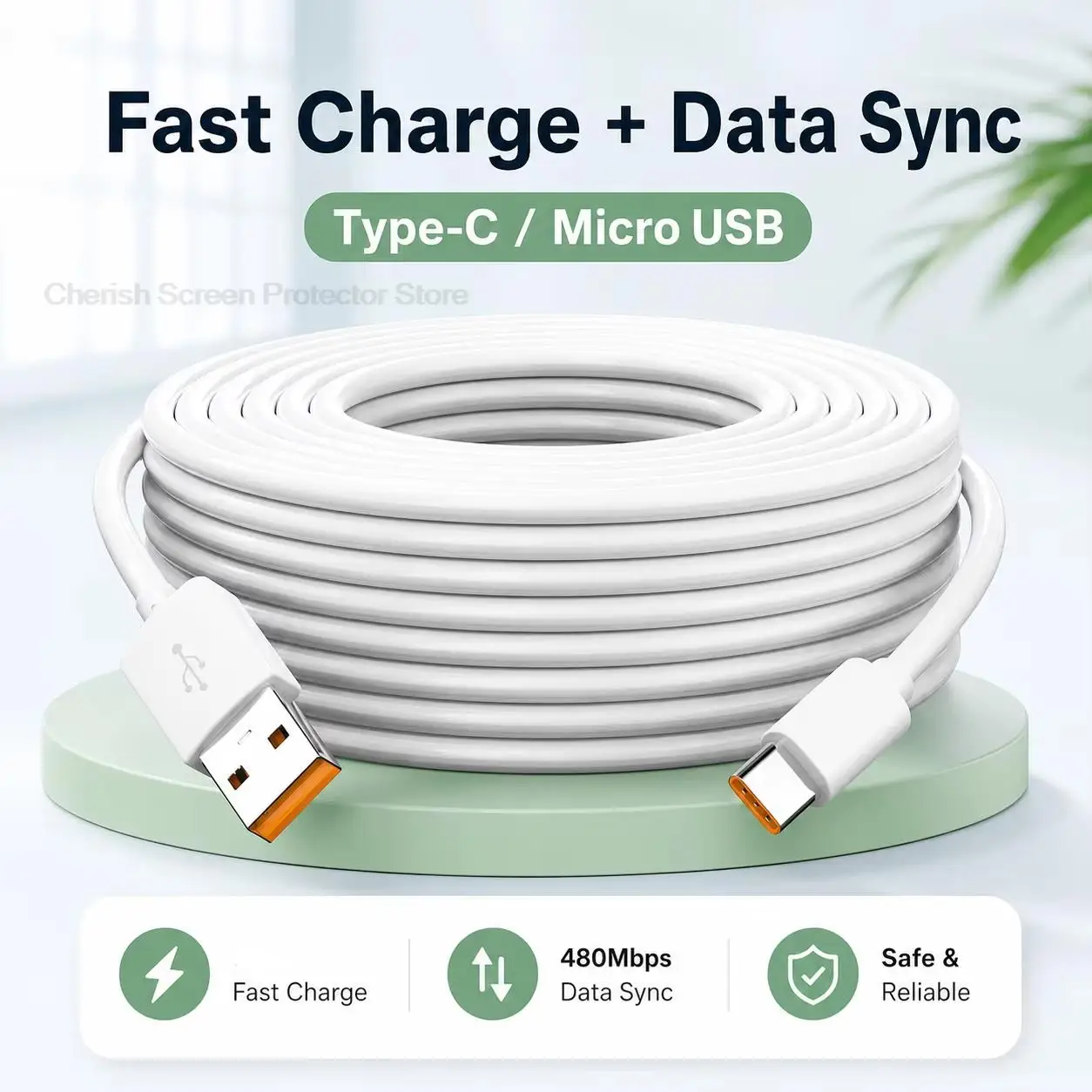 3/1PCS USB A to Type C Charging Cable 2A Fast Charger Data Cable 1M 1.5M For Samsung iphone For Xiaomi Phone Charging Device