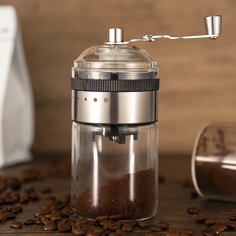 Ceramic Core Coffee Grinder Manual Adjustable Washed Glass Practical Coffee Grinder Craft Kahve Makinesi Kitchen Tools