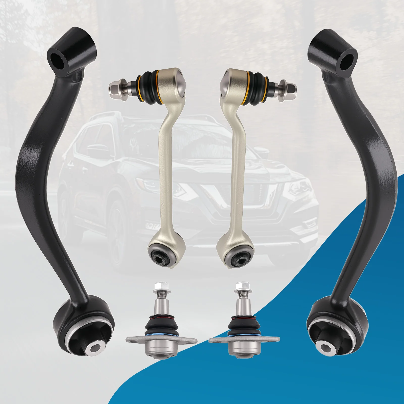 مجموعة أذرع التحكم الأمامية الكاملة لسيارات BMW X3 F25/G01 11-17 X4 F26/G02 RK623202 51250668L #1