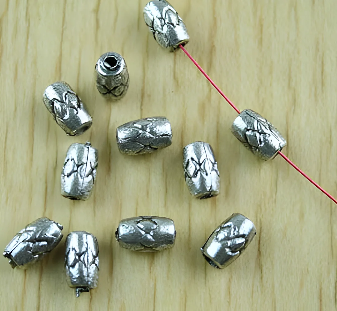 

30pcs 7.7x4.9mm Alloy matel columniform spacer bead HW1583H