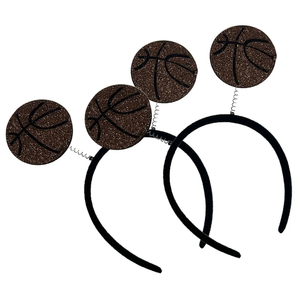 

2pcs Basketball Headband Sports Party Hairband Glitter Cheering Fan Decoration Lightweight Stylish Creative Funny Stage