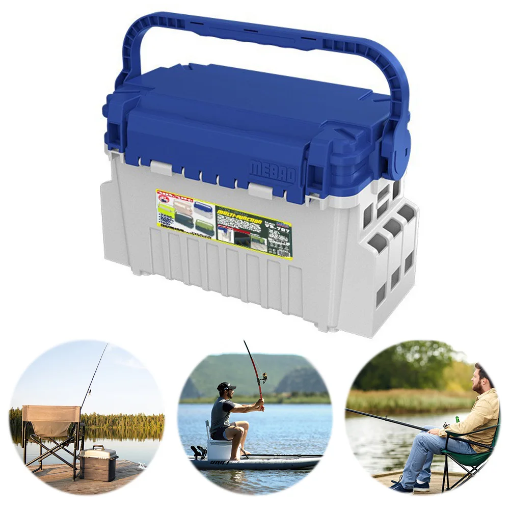 Fishing Tool Box Multi-function Fishing Rod Lure Storage Organizer Plastic Thickened Fisherman Tackle Box Sea Goods for Fishing