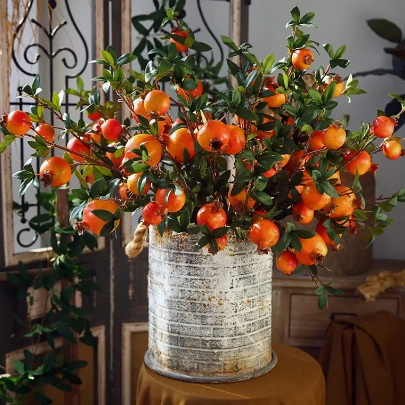 Simulated Fruit, Artificial Pomegranate Fruit  Home Decoration Photography Props Simulated Plants Autumn Decoration
