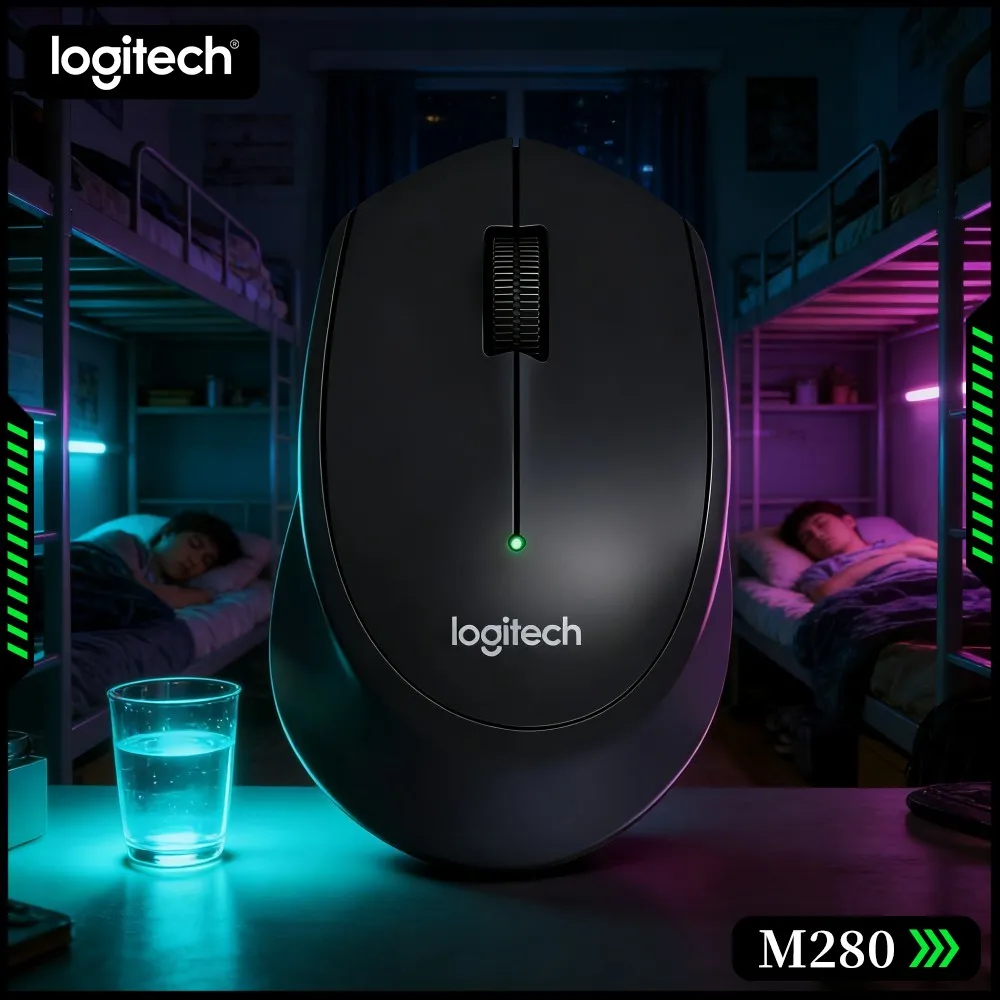 Logitech M280 Wireless Optical Mouse Dust-Proof Guard 2.4Ghz 1000 DPI Smooth Control For Laptop Windows Mac