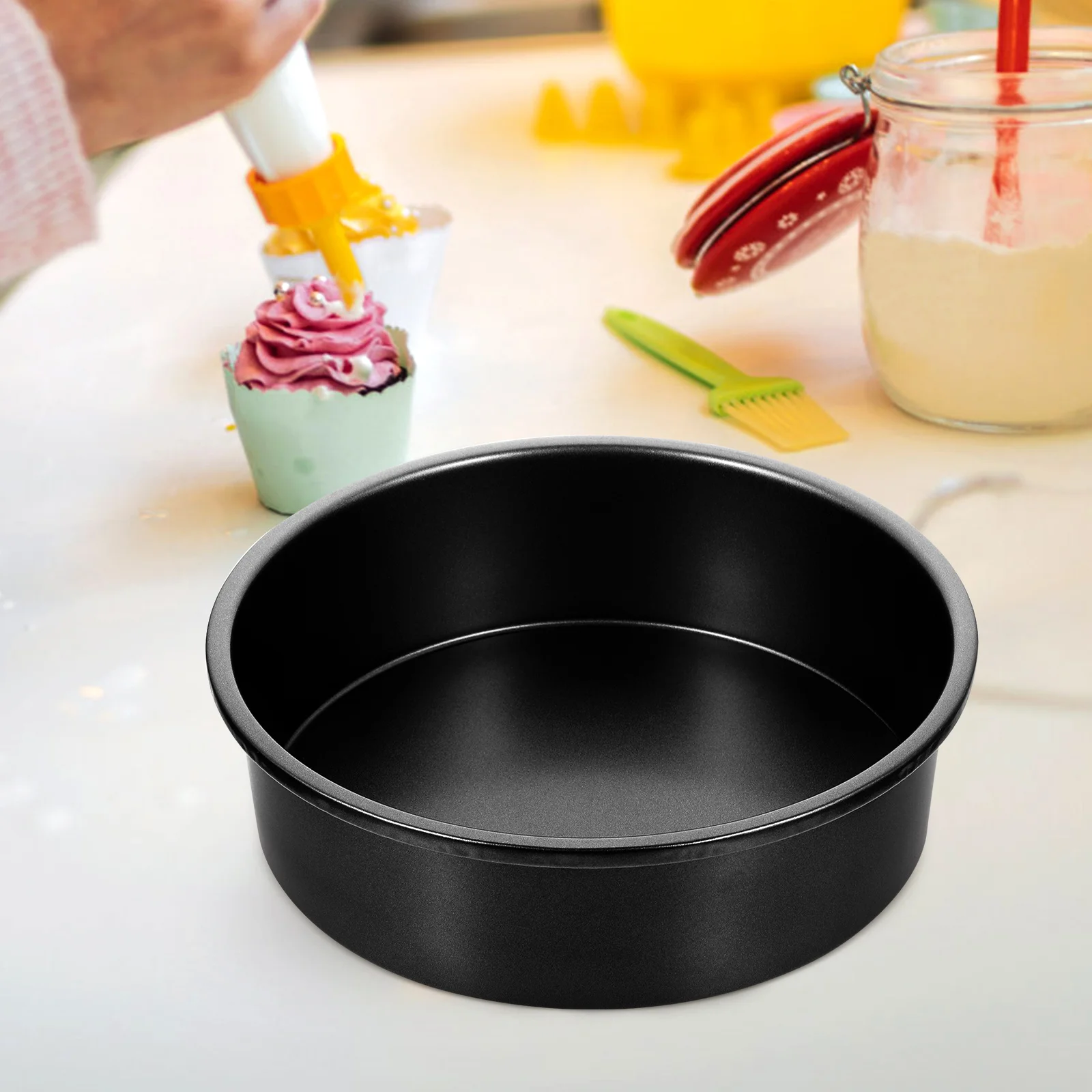 

Round Cake Mold Carbon Steel Bakeware Detachable Bottom Non Stick Thick Edges Mousse Pan Stencils Baking Kitchen
