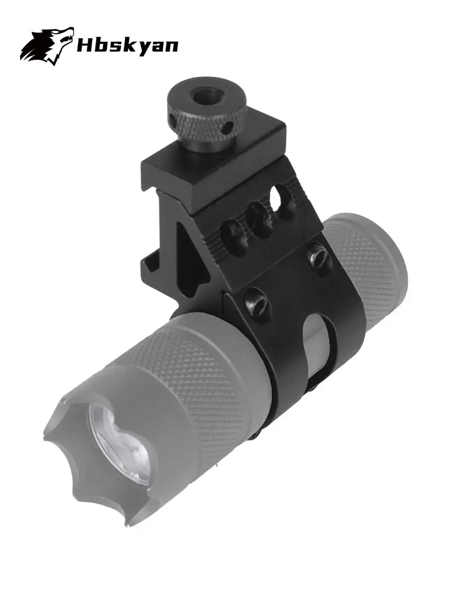 25.4mm Tactical Flashlight & Scope Mount | 45° Quick Detach for Hunting Rifle and Airsoft Gun Accessories on Picatinny Rail