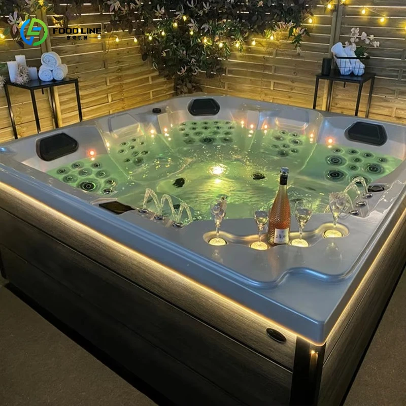 2026 New Self-Cleaning Spa Pool Modern Design Freestanding Outdoor Whirlpool Massage Hot Tub Easy Installation Customized