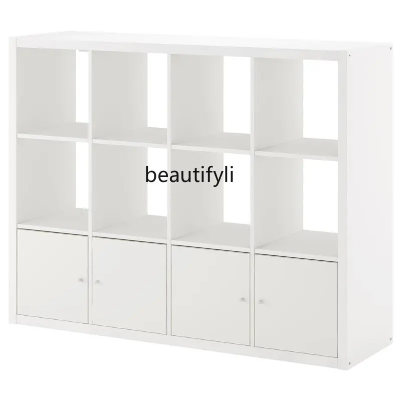 

zq Unit Bookcase Bookshelf Display Shelf with Door Storage Locker Shelf