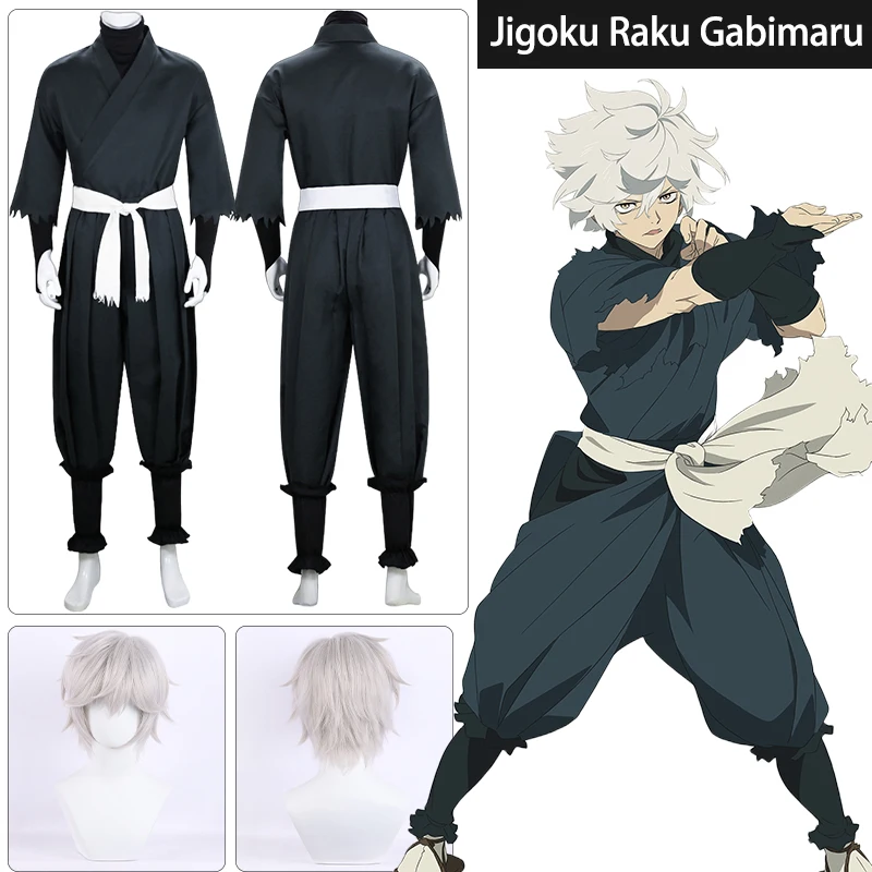 Gabimaru Cosplay Jigoku Raku Gabimaru Cosplay Costume Anime Hell's Paradise Ninja Uniform Wig Halloween Carnival Adult