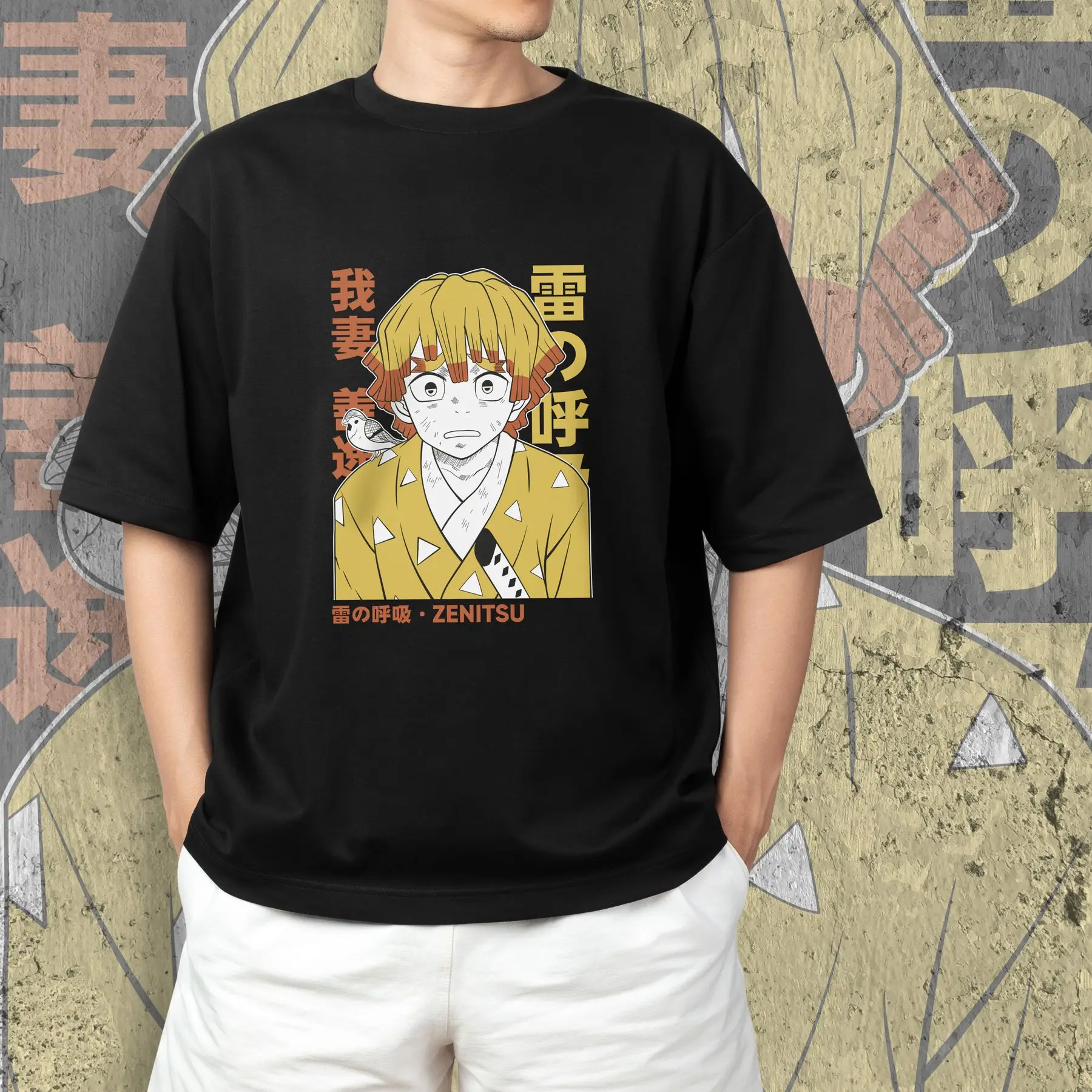 T-shirt with Demon Slashing Blade - Zenitsu 2 print