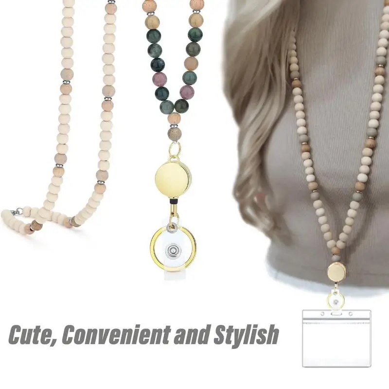 لطيف المعلم الحبل 34 بوصة لطيف الخرز المعلم اسهم طويلة المفاتيح الحبل مع 2 حامل الهوية الملونة مفتاح الحبل للنظارات