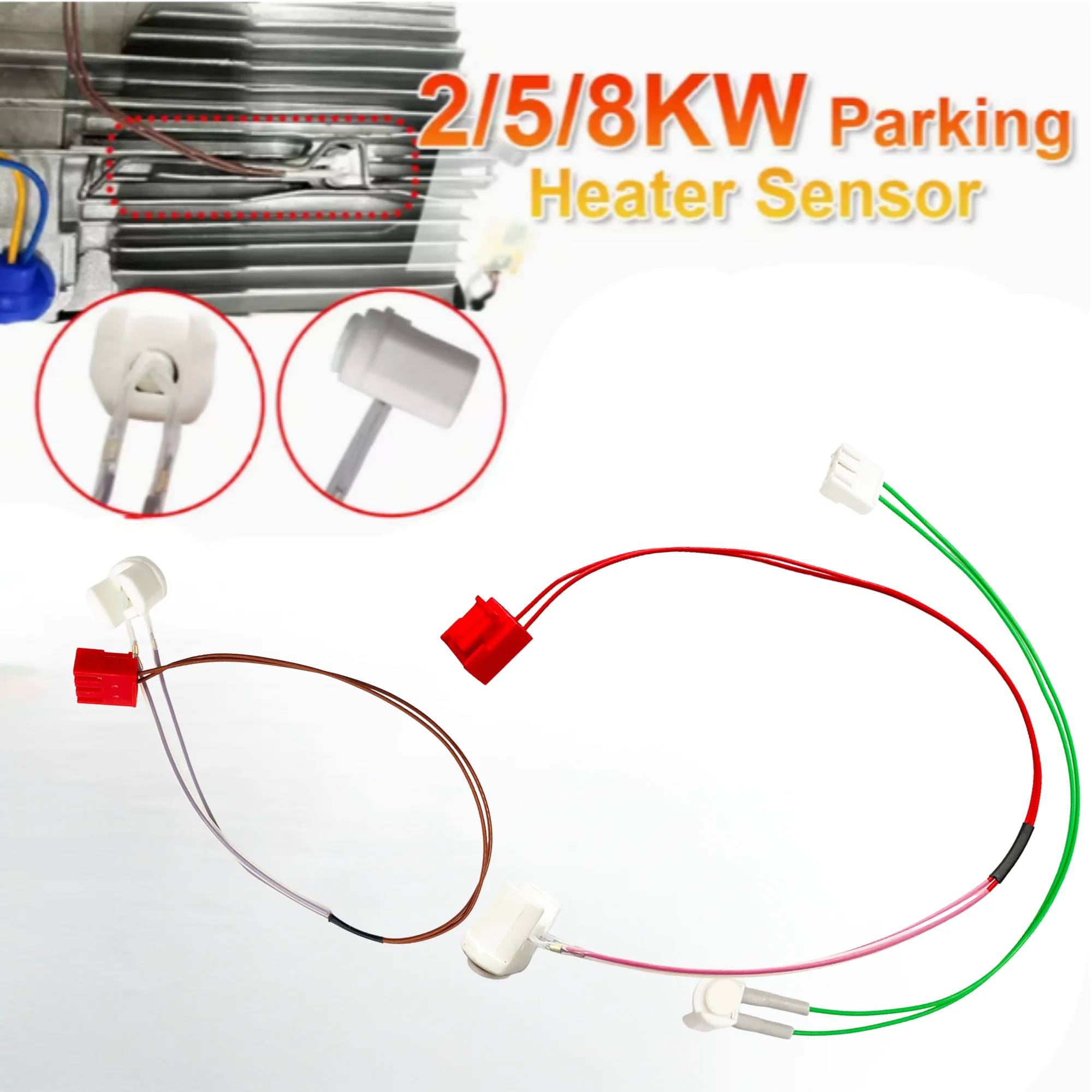 2‑5‑8KW Parking Air Heater Temperature Sensor High Temperature Alarm Probe Diesel Heater Accessories