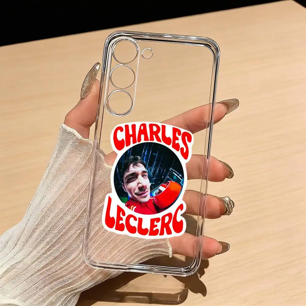 

C-Charles L-Leclerc Phone Case For Samsung S25,S24,S21,S22,S23,S30,Ultra,S20,Plus,Fe,Lite Transparent Cover