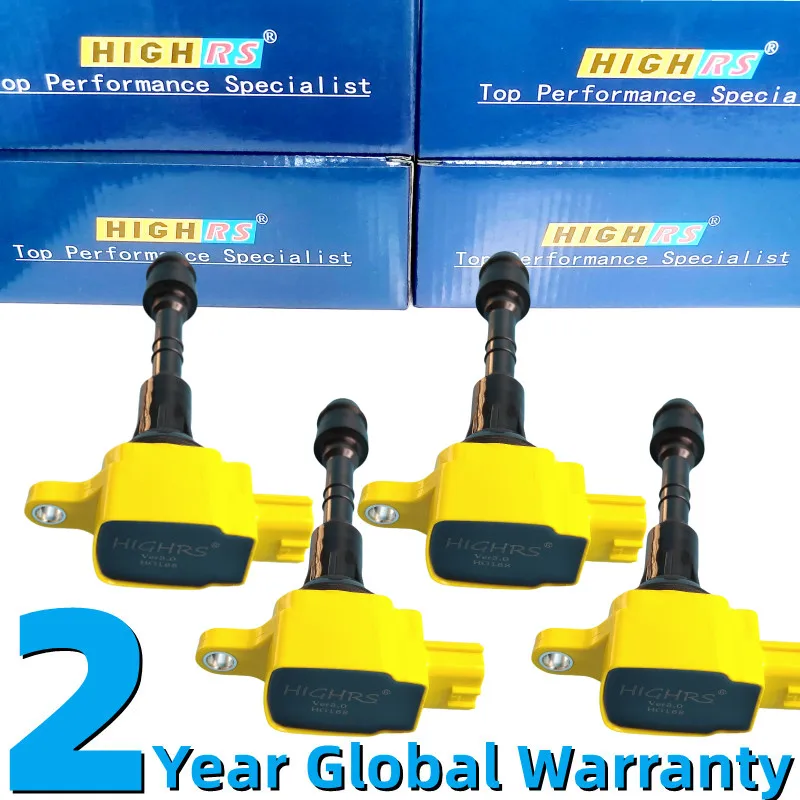 4 Ignition Coil Plug Altima 2002-2008 Sentra 2.5L L4 C1398  X-Trail QR25DE VK56DE QX56 TITAN performance upgrade coils set pack