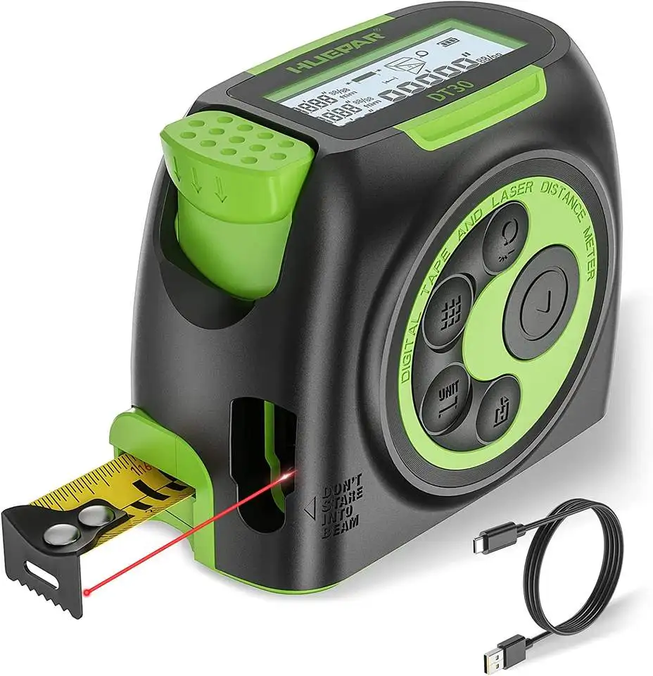 Huepar DT30 Laser Distance Meter Measuring Laser Tape Measure Digital Laser Rangefinder High Precision With LCD Display