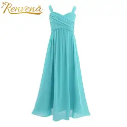 Wedding Costume Flower Girl Dress Teenage Girls Kids Summer Dresses Chiffon Children's Clothing Wedding Party Dress Teen Gown