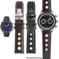 Genuine Leather For Tissot 1853 Sports Watchband Racing PRS516 T91 T044430A 1853 Top layer cowhide 20mm chopin strap accessories
