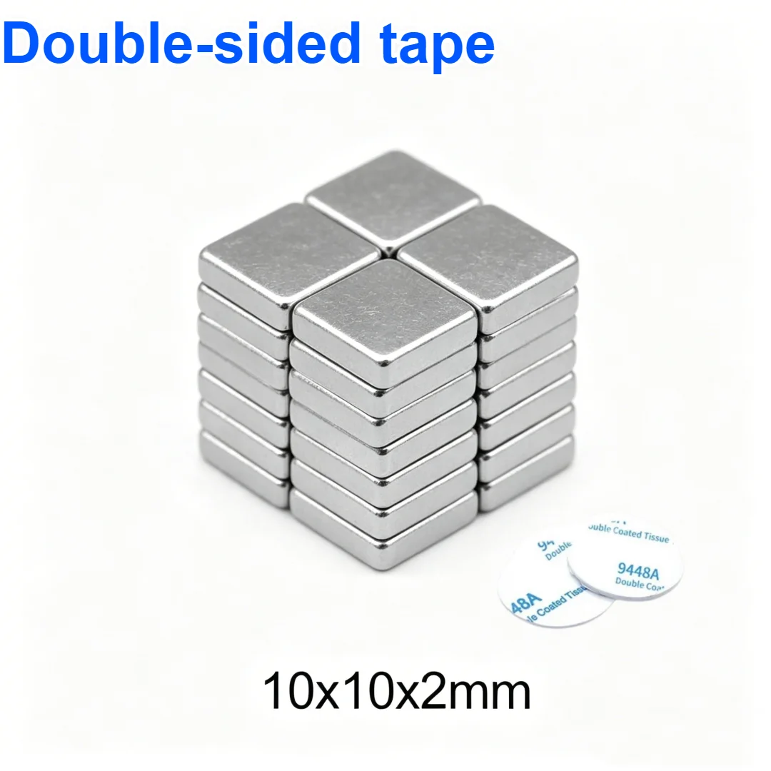 10x10x2 mm Strong Square Neodymium Magnet 10*10*2 mm For Home Refrigerator, Office, DIY 10mm X 10mm X 2mm