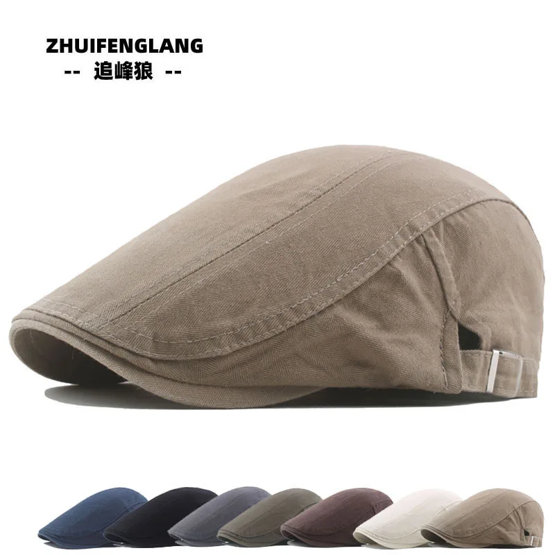 Mannen Klimop Cap Katoenen Twill Krantenjongen Flat Cabbie Hoed Gatsby Irish Hunting Baret