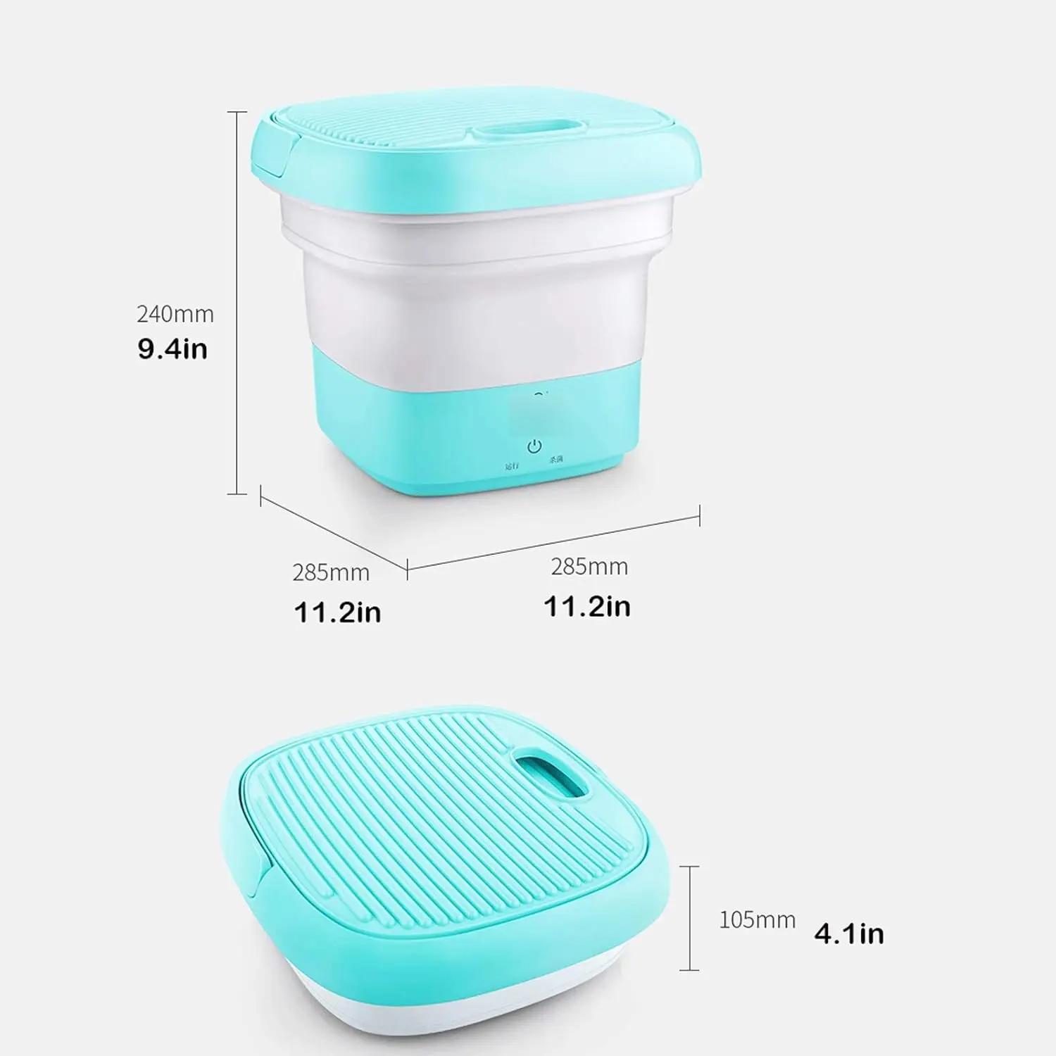 Portable Washing Machine,Blue-ray Cleaning Mini Washing Machine,Washing Machine Travelling,Gift for Friends or Family Blue Sm