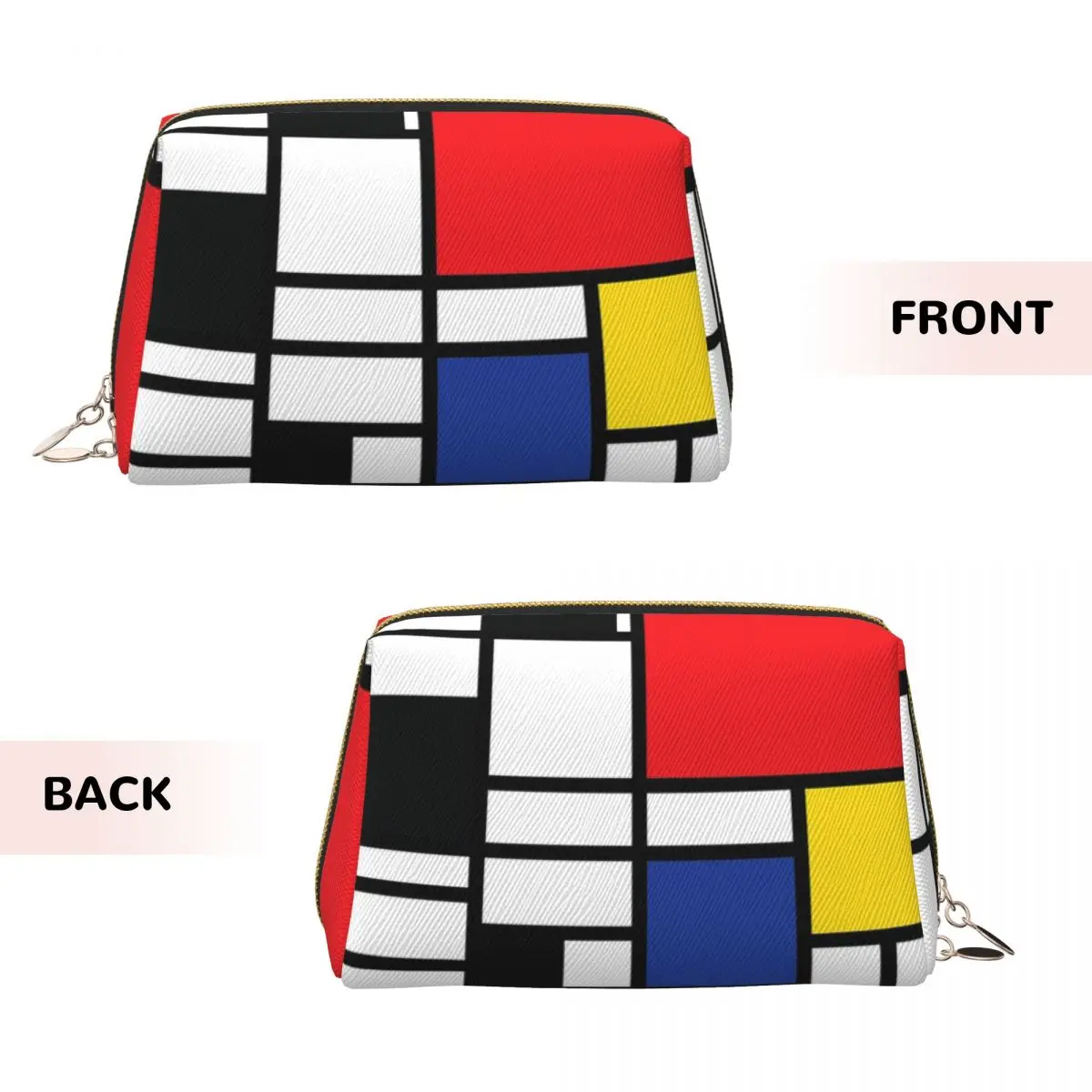 Piet Mondrian De Stijl Women Cosmetic Bags Travel Makeup Organizer Pouch Toiletry Storage Dopp Kit Case