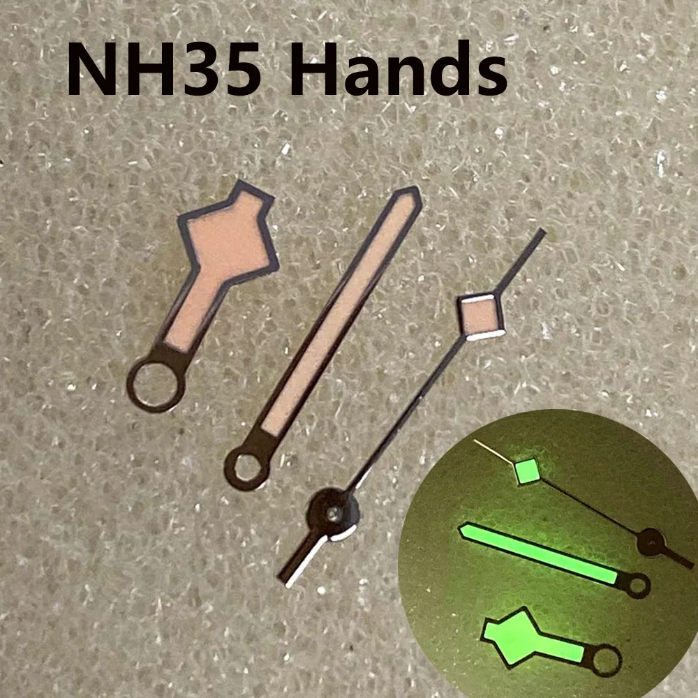 

Watch Hands NH35 Green Luminous Pointers for NH35 NH36 Movement Watch Hands 8mm*12mm*13mm 3-Pin Needles Wristwatch Accessories