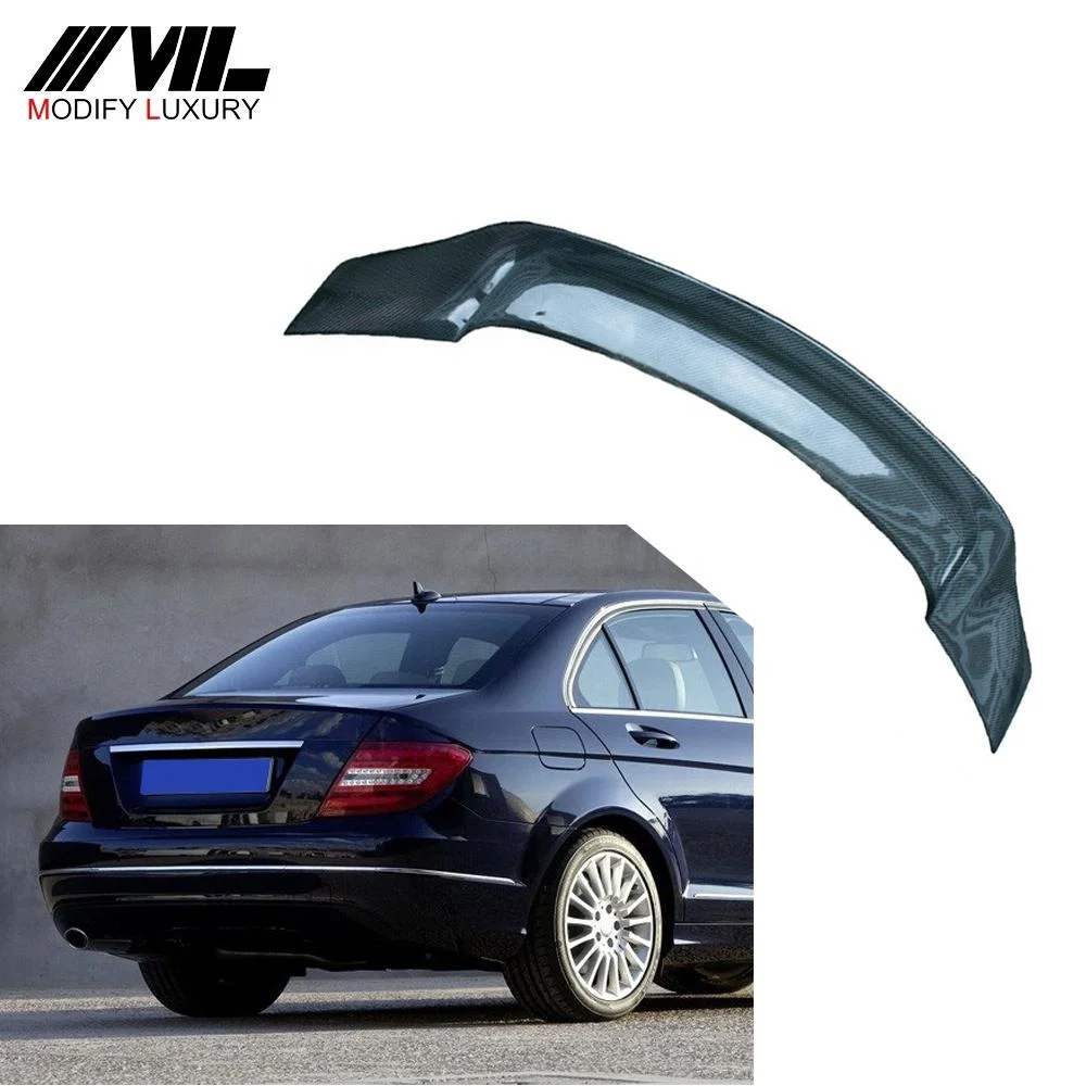 

Suitable for The W204 C-class carbon fiber rear spoiler was used in the 4-door AMG sedans of Mercedes-Benz C250, C300, C180 and