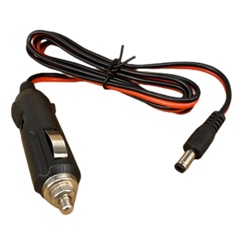 New 12V 5A DC Car Cigarette Lighter Charger With Fuse, Universal Power Adapter DC Plug 5.5x2.1mm Cable 1.2m