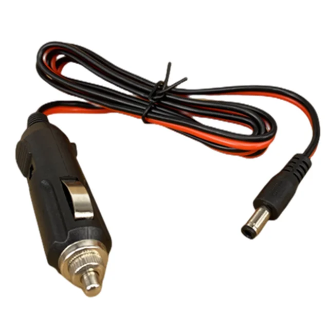 Nowa ładowarka samochodowa 12V 5A DC do zapalniczki samochodowej z bezpiecznikiem, uniwersalny zasilacz wtyczka DC 5,5x2,1mm kabel 1,2m
