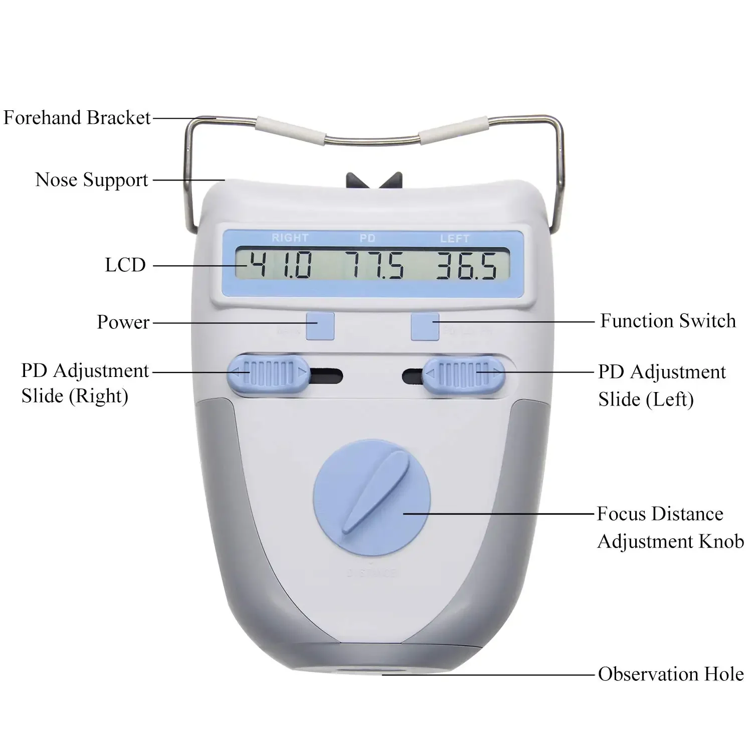 Optical Digital Pupilometer PD meter Ruler Pupil Distance Meter Tester Scale Tool with Memory