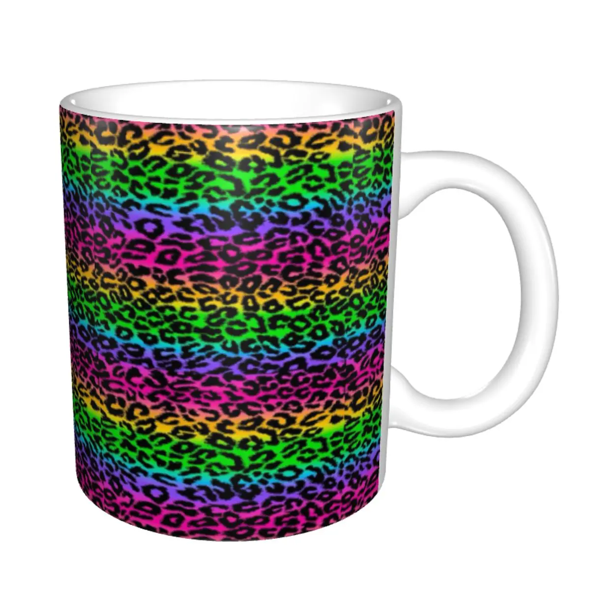 Personalized DIY Leopard Print Ceramic Mugs Coffee Cup Creative Present